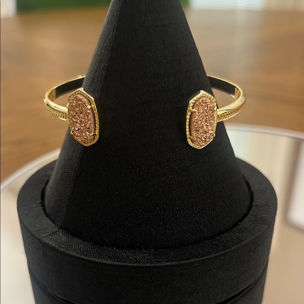 Kendra Scott Druzy Pink and Gold Women's Cuff Bracelet